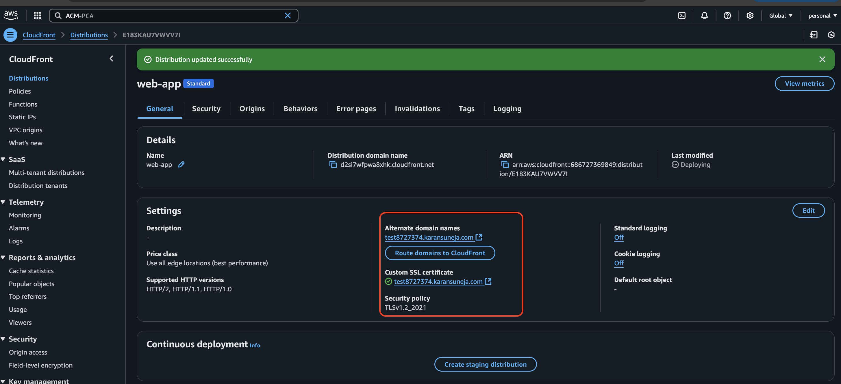 cloudfront-alternate-dns-added