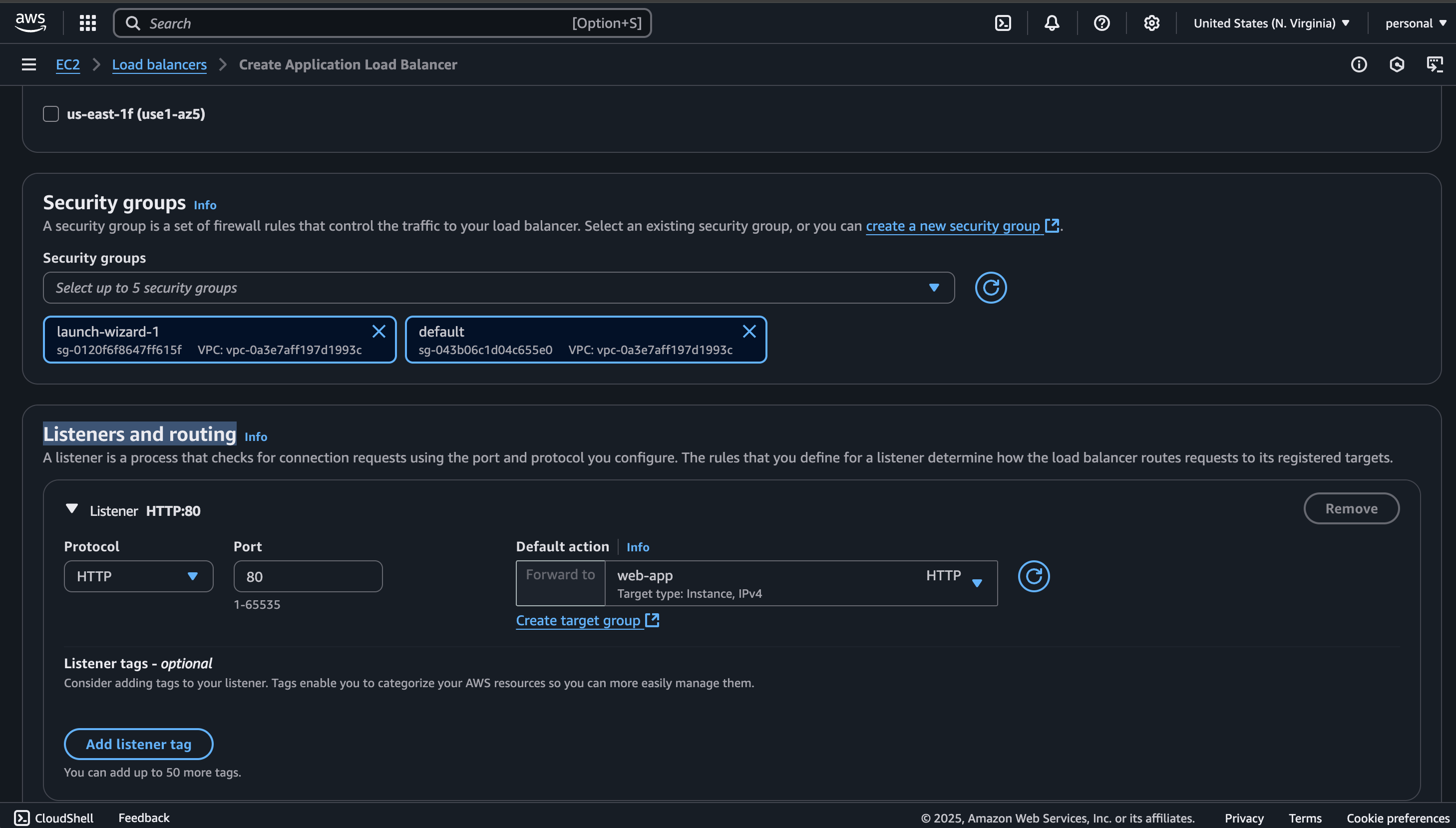 launch instance