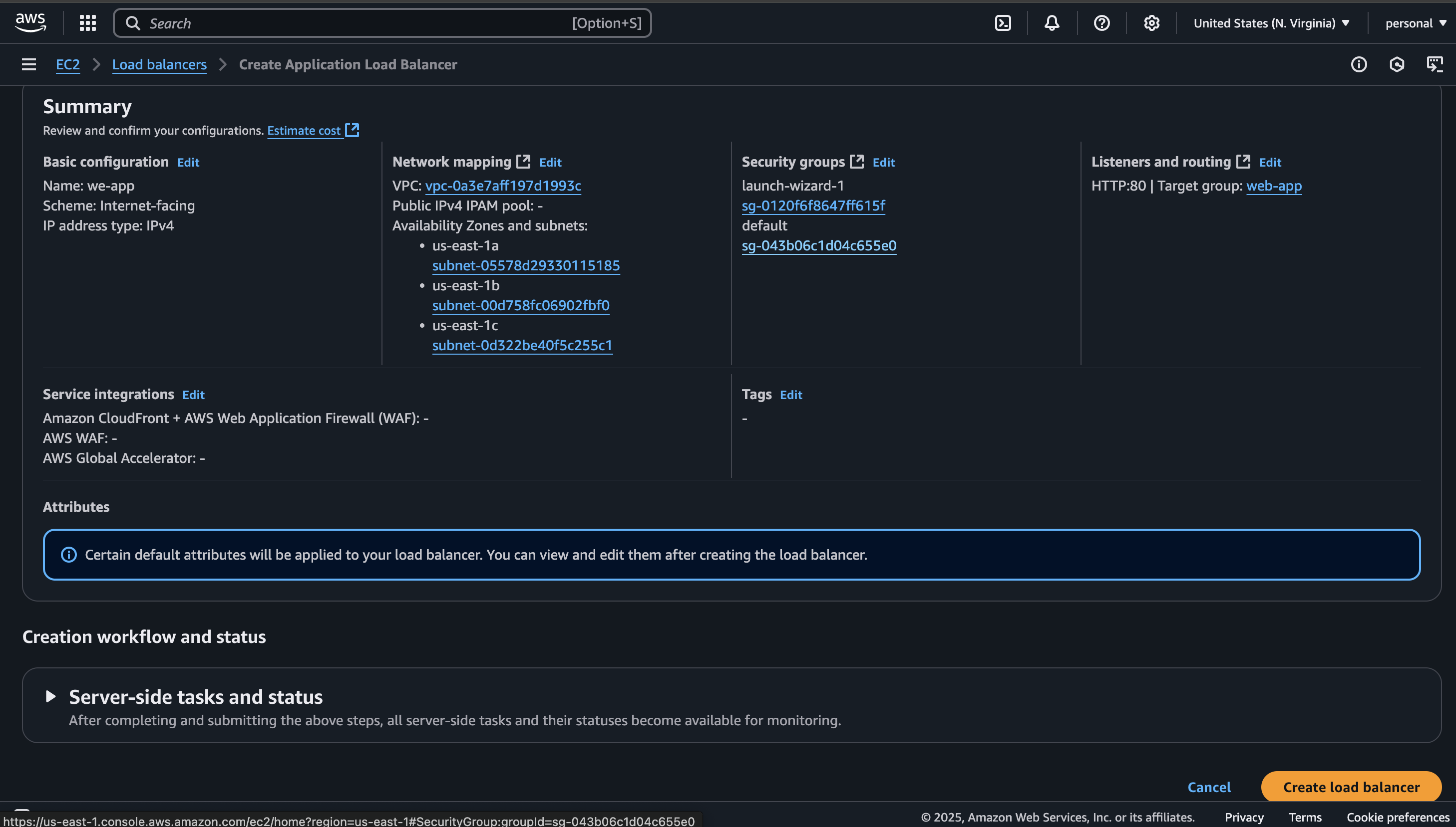 launch instance