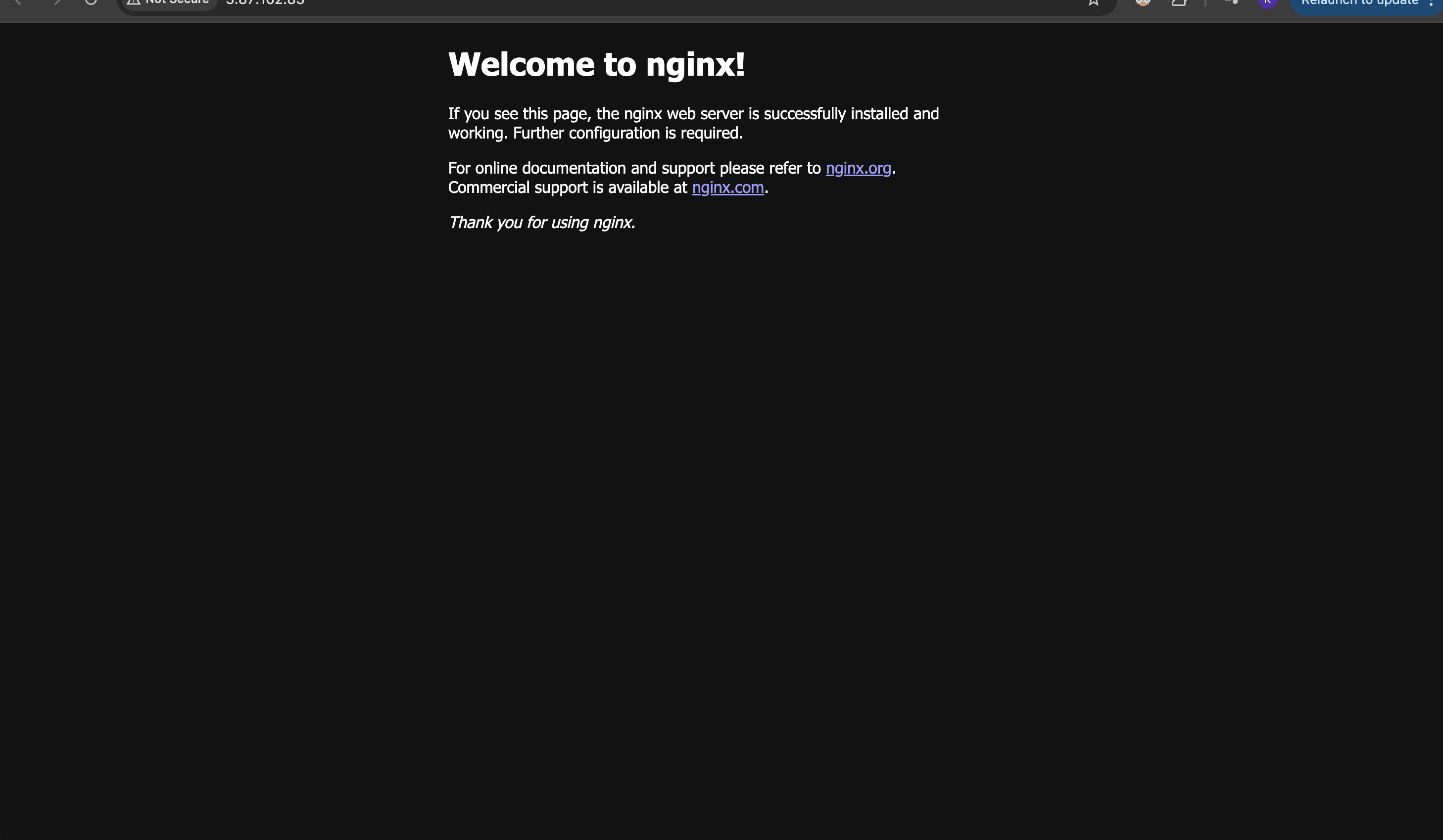 launch instance